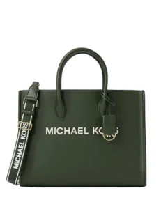 michael michael kors mirella medium pebbled leather tote bag moss 01 large