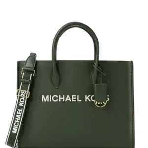 michael michael kors mirella medium pebbled leather tote bag moss 01 large