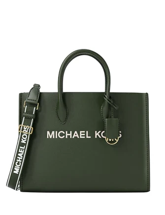 michael michael kors mirella medium pebbled leather tote bag moss 01 large